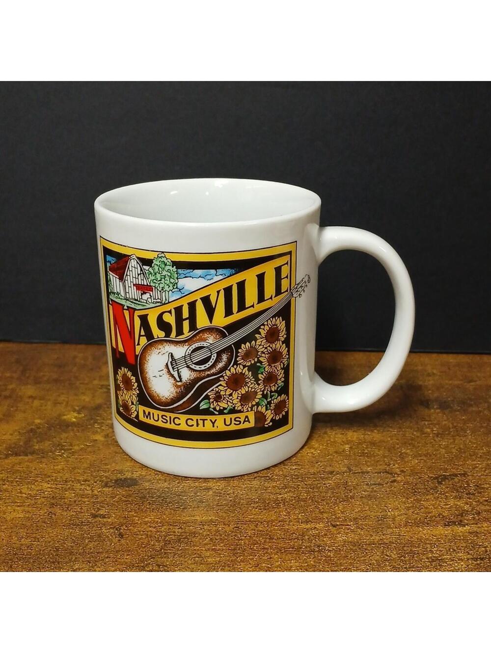 Nashville Music City USA Souvenir Porcelain Coffee Tea Cup Mug, Country Music